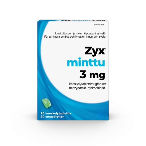 Minttu 3 mg 20 imeskelytablettia