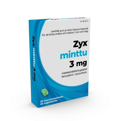 Minttu 3 mg 20 imeskelytablettia