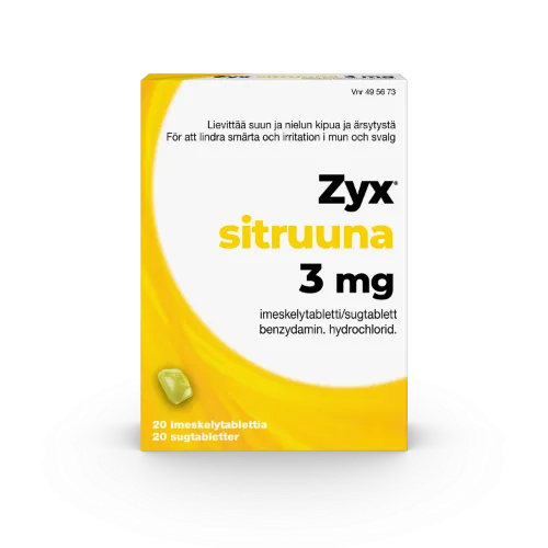 Sitruuna 3 mg 20 imeskelytablettia