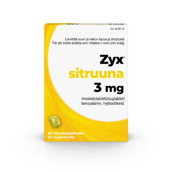 Sitruuna 3 mg 20 imeskelytablettia